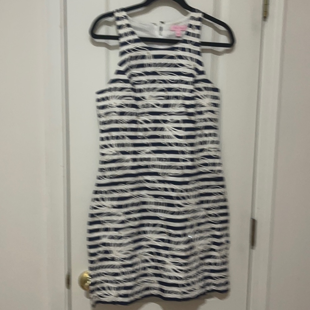Lilly Pulitzer Shift Dress size 8 NWT Blue/white